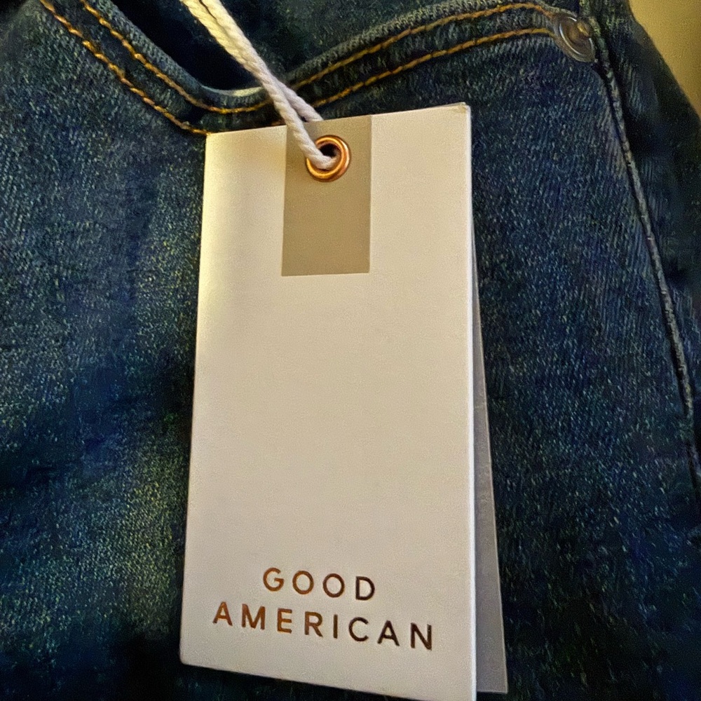 Good American Good Capri Mid-Rise Skinny w/ Calf Length Leg Jeans Size 6 NWT - Picture 7 of 7